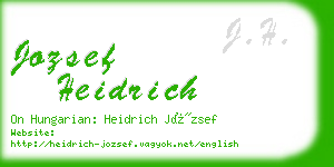 jozsef heidrich business card